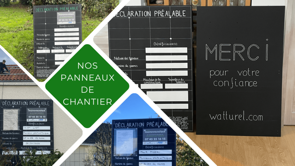 Panneau de déclaration préalable pour une installation de panneaux solaires