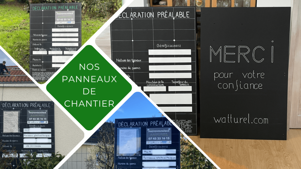 Panneau de déclaration préalable pour une installation de panneaux solaires